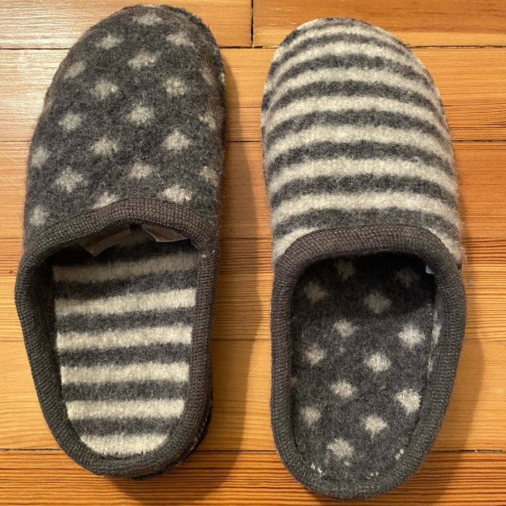 Boiled Wool Slippers.  Brand New.